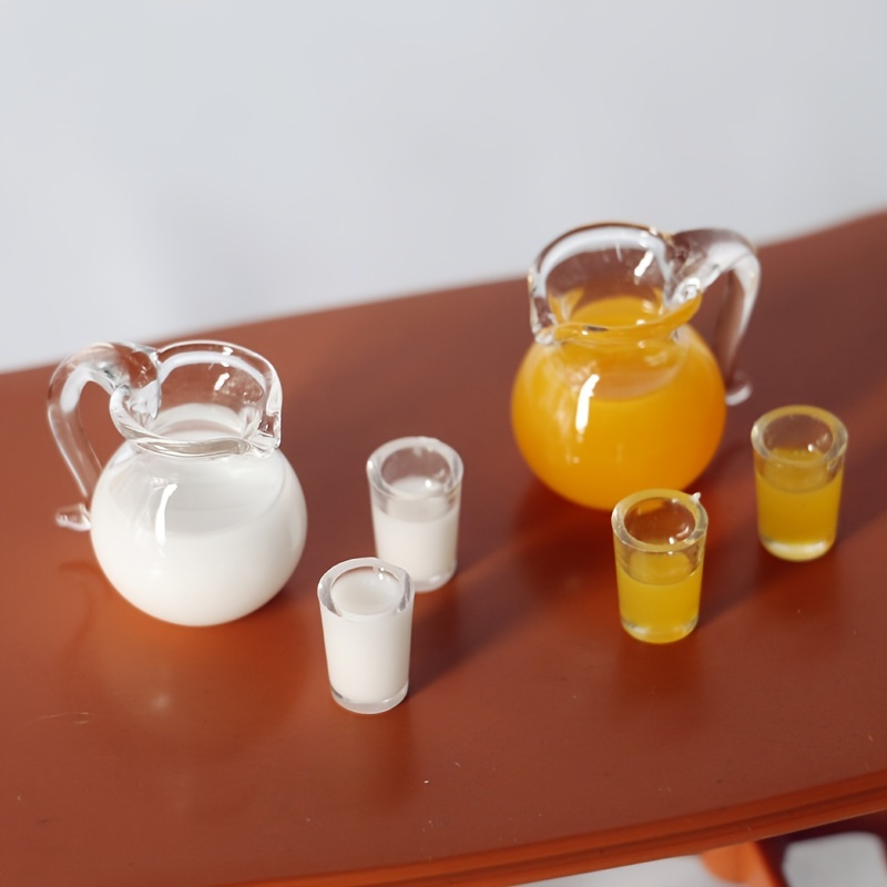 Mini Orange Juice Jug, Mini Milk Jug, Mini Strawberry Milk, Mini