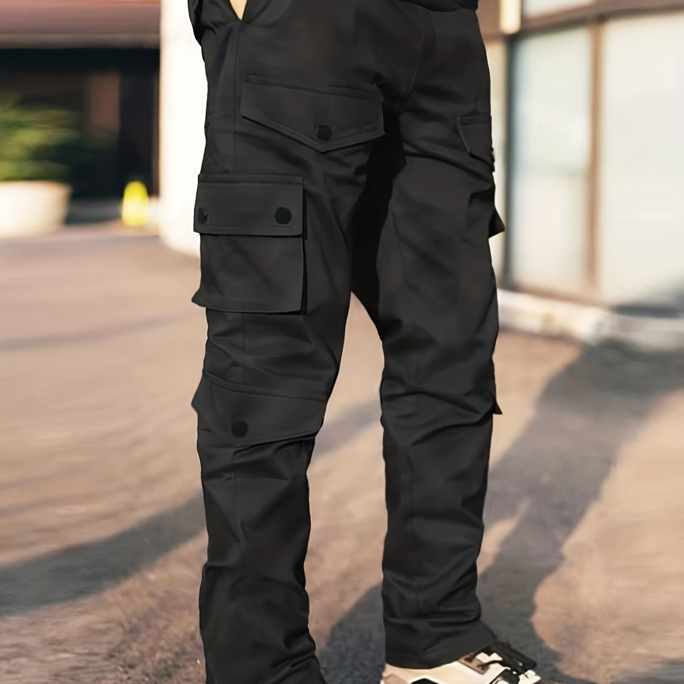 

Men's Multi Pocket Cargo Pants, Casual Stretch Tactical Pants