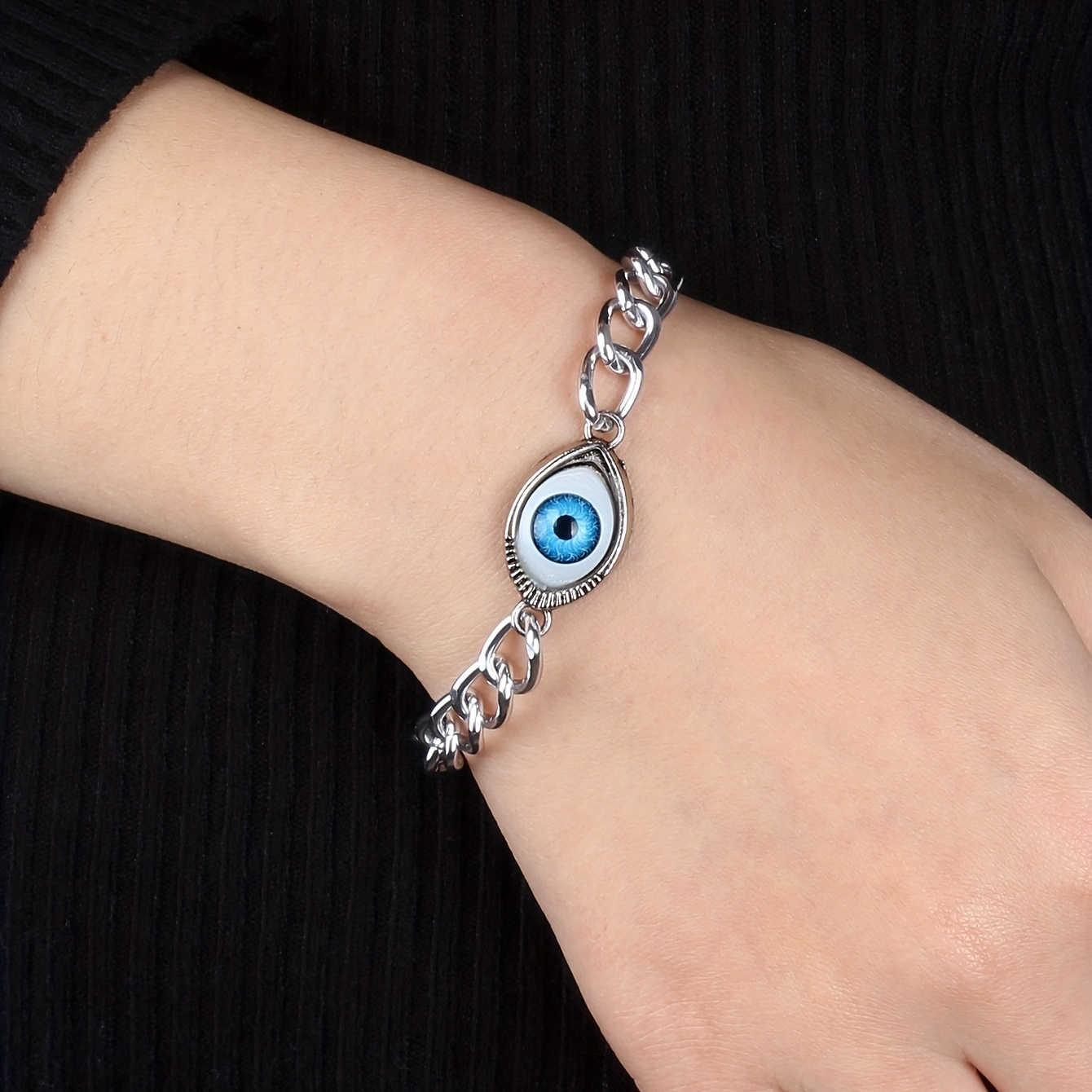 

Élégant Oeil Charme Chaîne Bracelet Personnalité Main Bijoux Cadeau Pour Femmes Filles