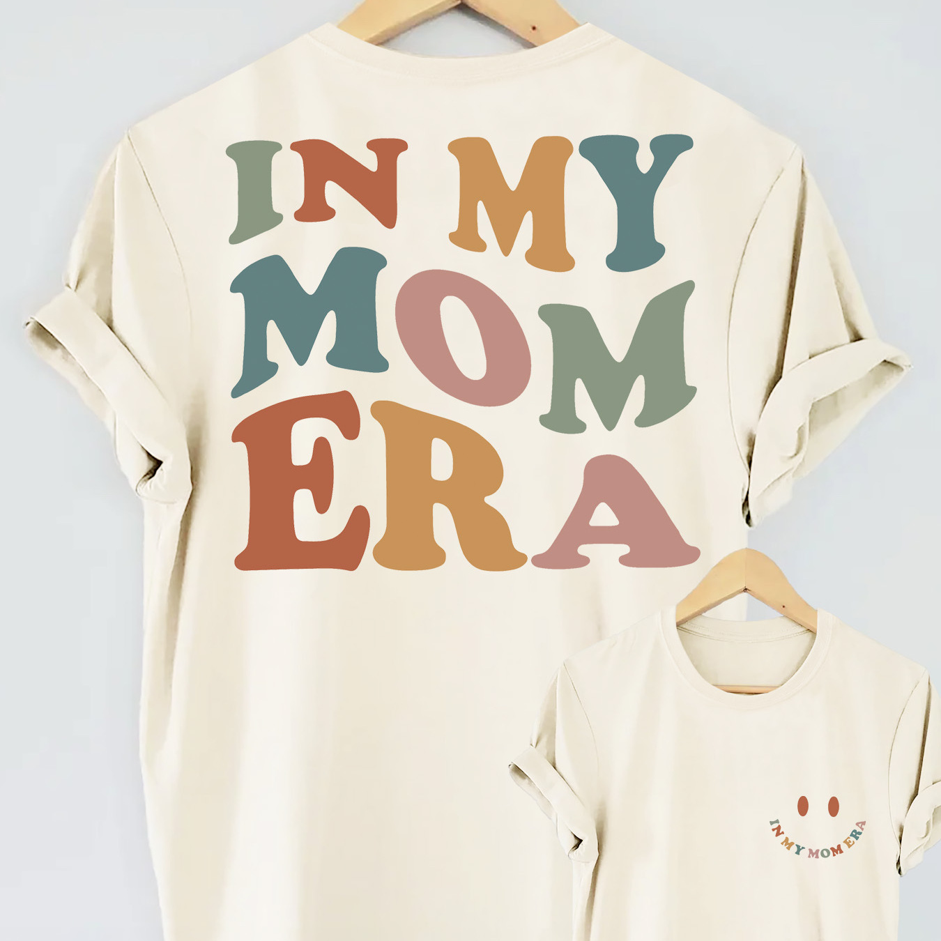 

In My Mom Era Print T-shirt, Short Sleeve Crew Neck Casual Top For Summer & Spring, Women's Clothing