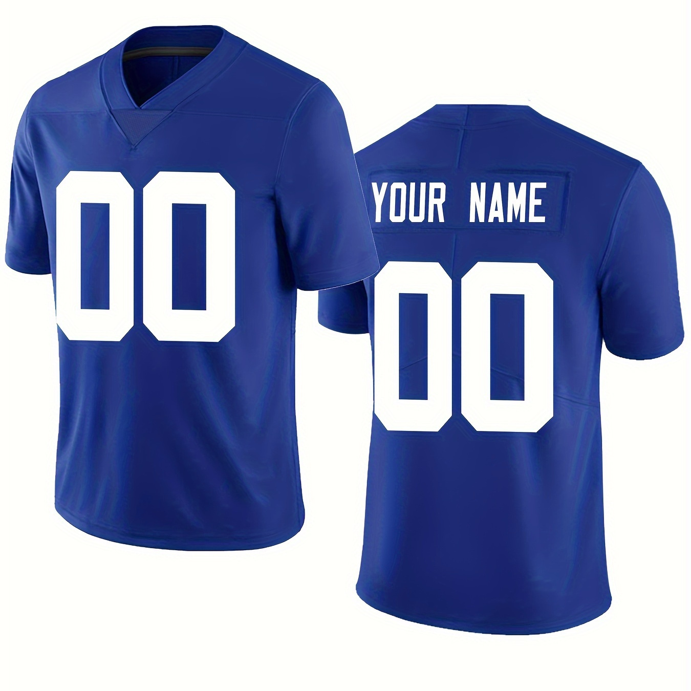 

Men's Football Jersey With Customized Name And Number Embroidery, Comfy Sports Top For Summer Training & Competition