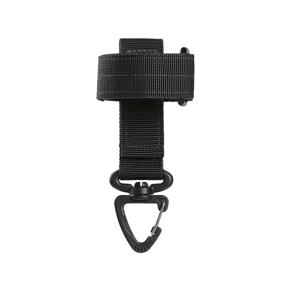 WYNEX Molle Strap 6 inch Tactical Molle Strap Molle Webbing Straps  Attachment Snap Strap Nylon Thumb Snap Straps 4 Packs Black 6