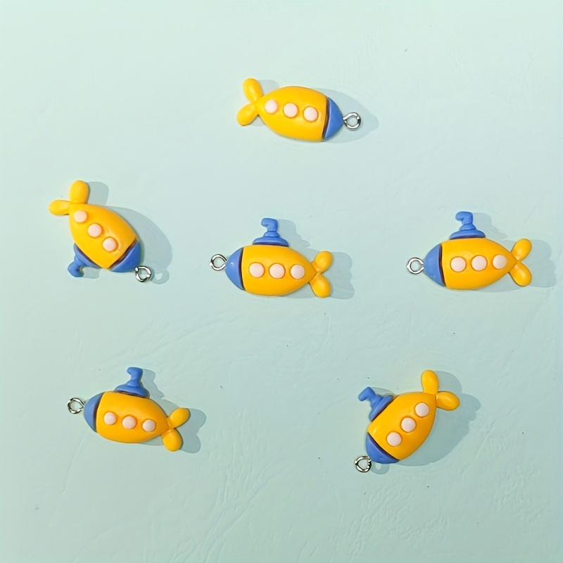 cartoon car plane transportation resin charms