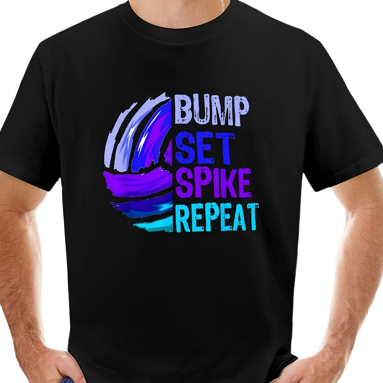 

Girls Volleyball Set Spike Blue/ Purple T-shirt