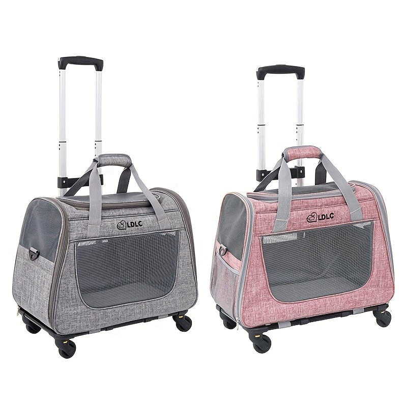 

2-in-1 Trolley Pet Cat Bag: The Ultimate Cat Carrier With Wheels For Your Furry Friend!