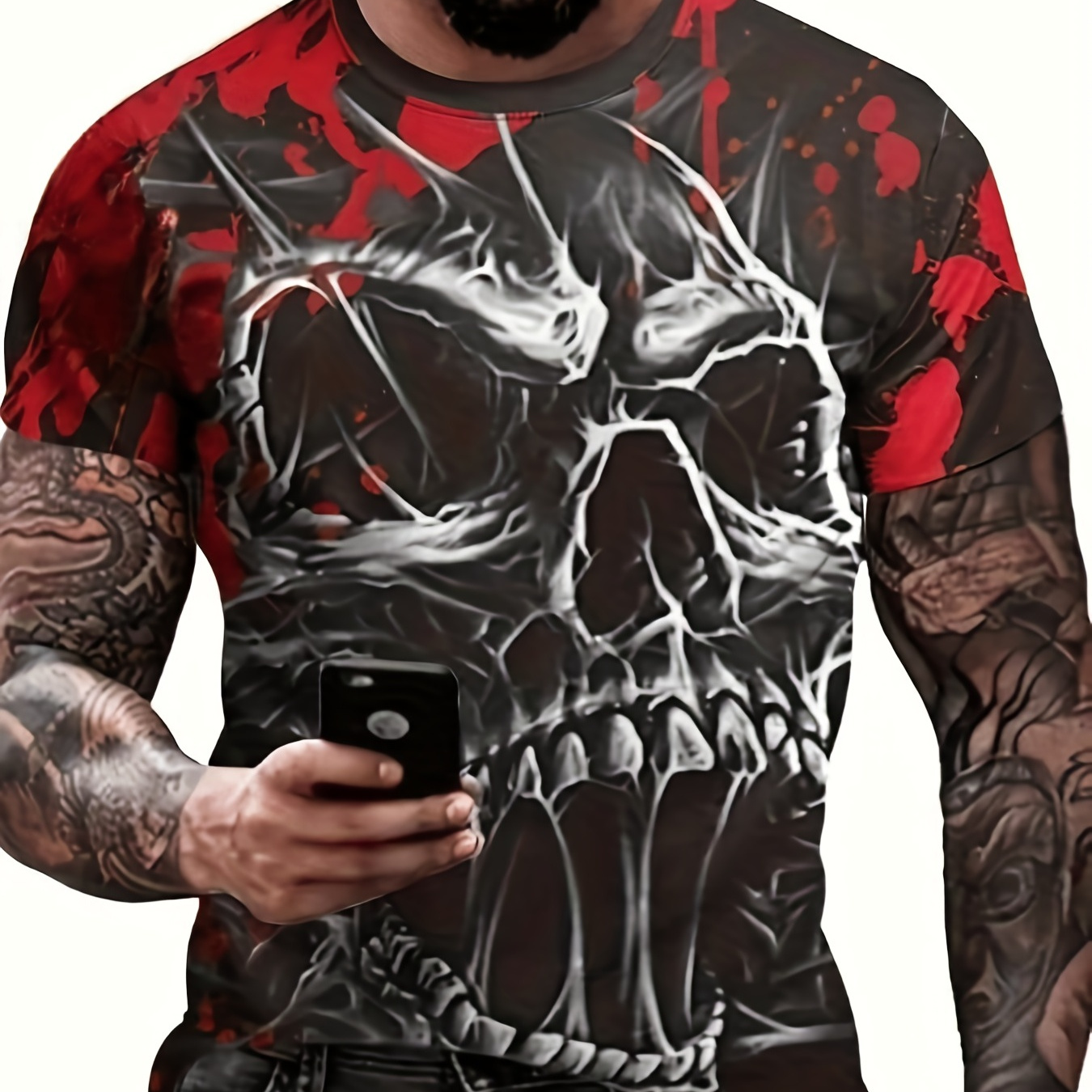 

Vintage Skull Graphic Print T-shirt: Look Stylish & Cool This Summer!