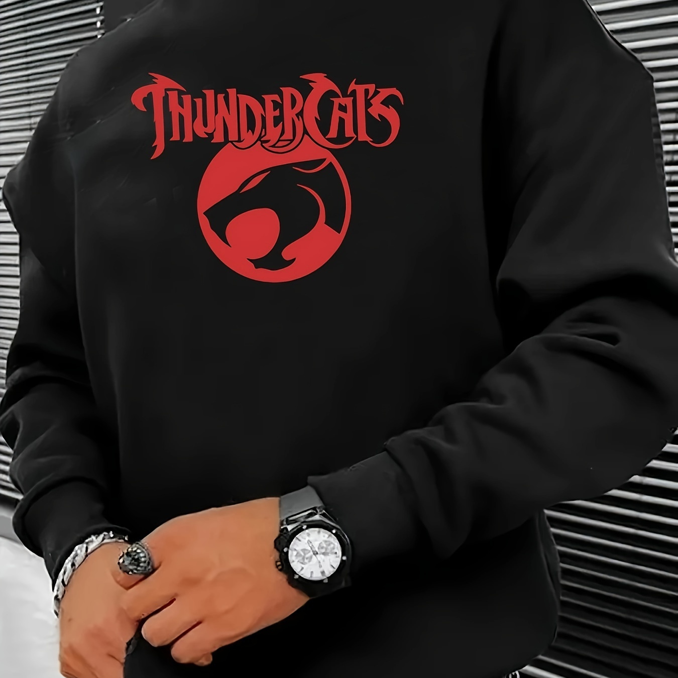 

Men's Crew Neck Sweatshirt - Casual Polyester Blend Pullover With Spandex, Medium Stretch, Long Sleeve, Regular Fabric - Activewear Top