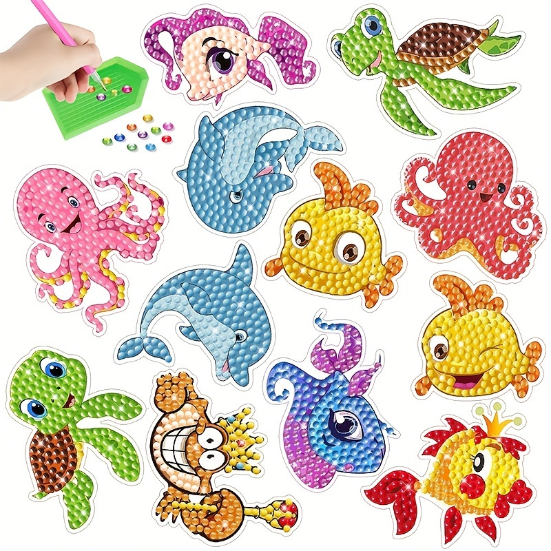296pcs Number Stickers Letter Stickers Animal Stickers Assorted Glitter  Stickers for Kids 