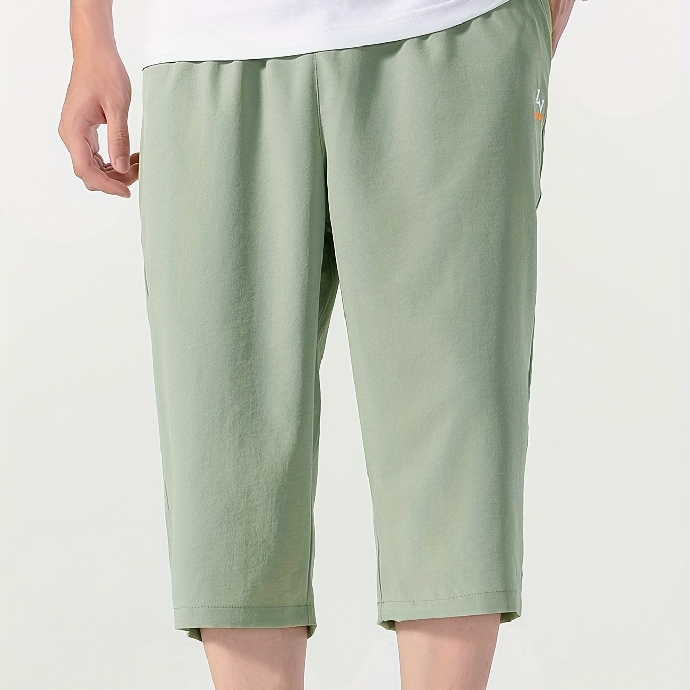 Men's Comfy Capri Pants Summer Drawstring Casual Loose Pants