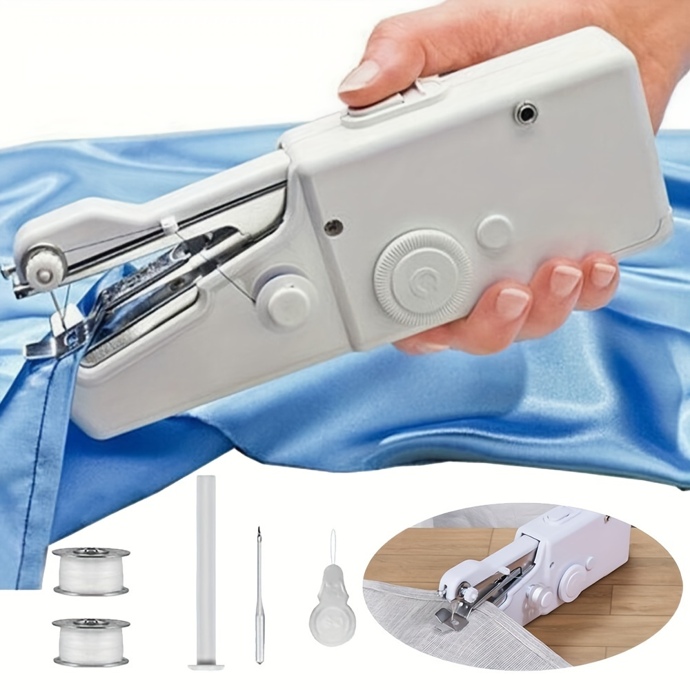 Mini Sewing Machine Handheld with Crafting Mending Machine 2 Speed Single  Thread Stitching Electric Sewing Small Gadget Dropship