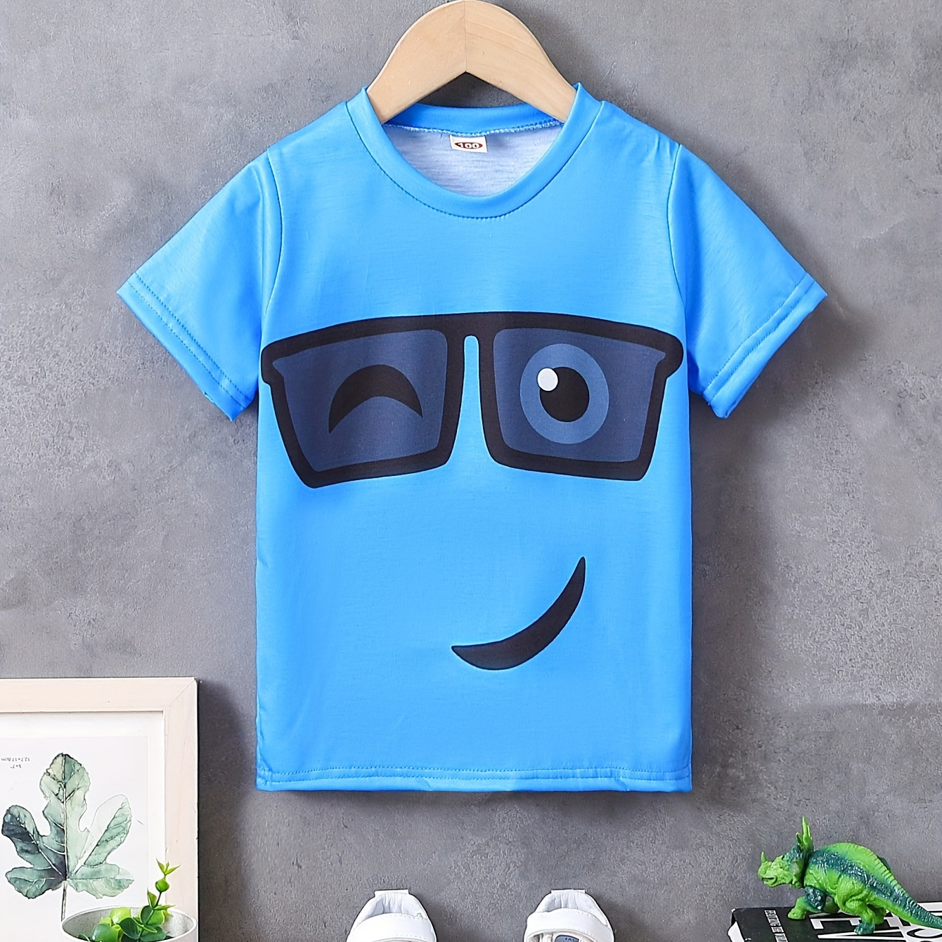 

Cartoon Graphic Print Tee Tops, Boys Round Neck Casual Short Sleeve Comfortable Soft Premium T-shirt