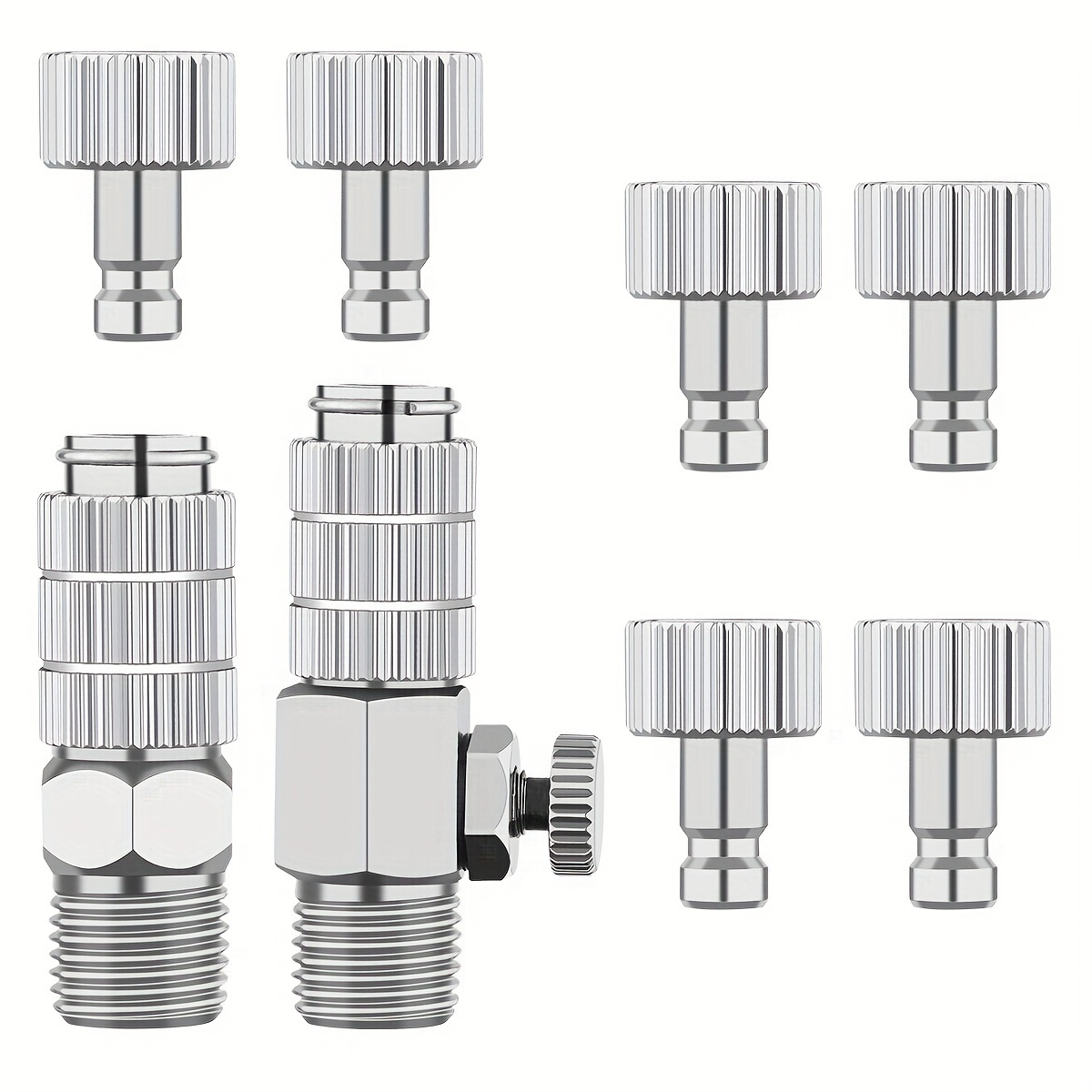 Quick Connect Set Disconnect Adapter Airbrush Air Hose Set 1/8'' Fittings  Part with 4 Fittings