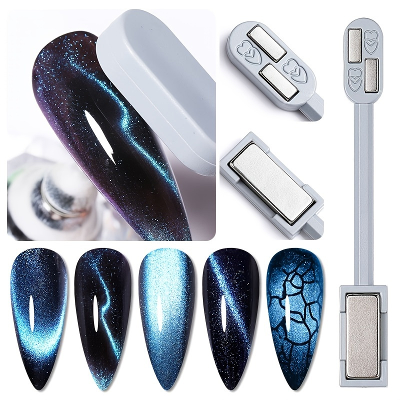 

Magnetic Cat Eye Nail Art Pen - Double Head Stick For Salon Use - Uv Gel Magic Manicure Tools