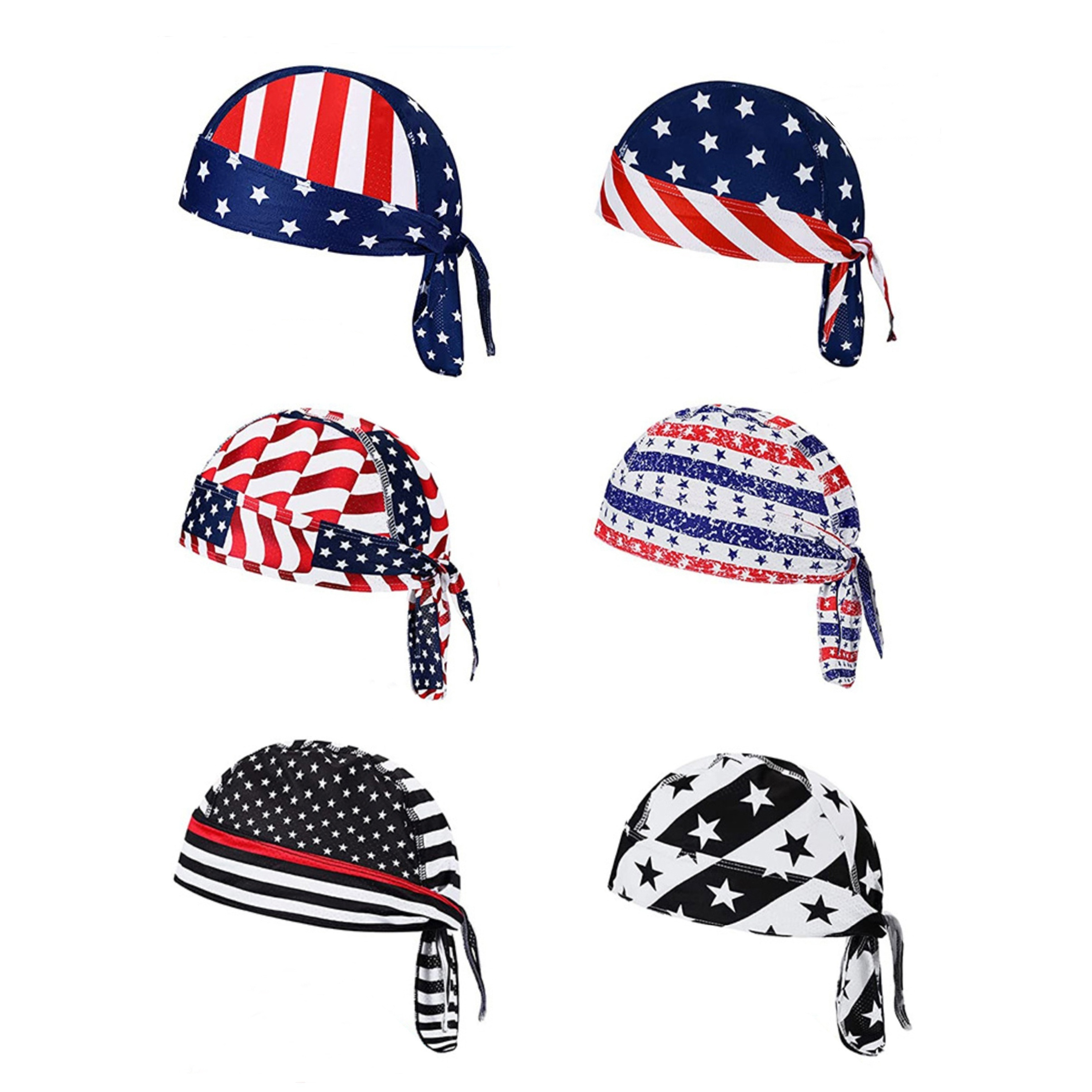 Show Your Patriotism with this American Flag Pirate Series Durag Cap - Perfect for Men & Women!