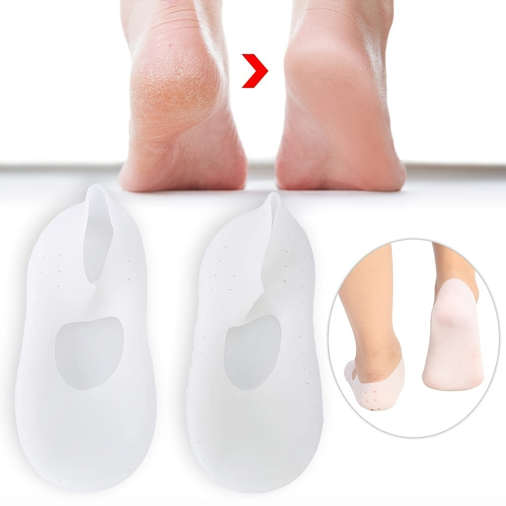 Vented Moisturizing Gel Heel Socks Toeless Spa Sock Foot - Temu Canada