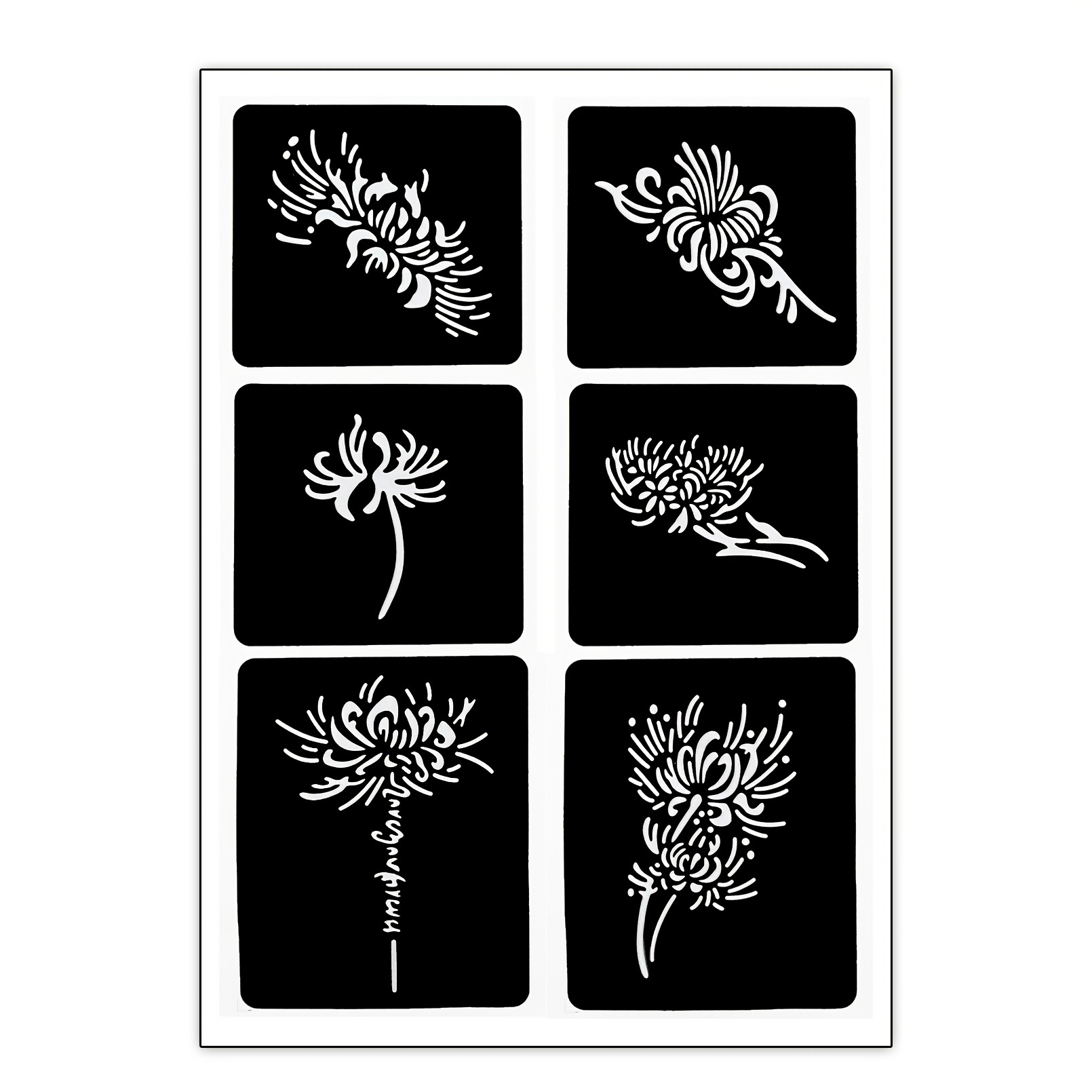 Tattoo Kit Tattoo Stencil Exquisite And Complicated Flower Pattern Reusable Temporary Tattoo