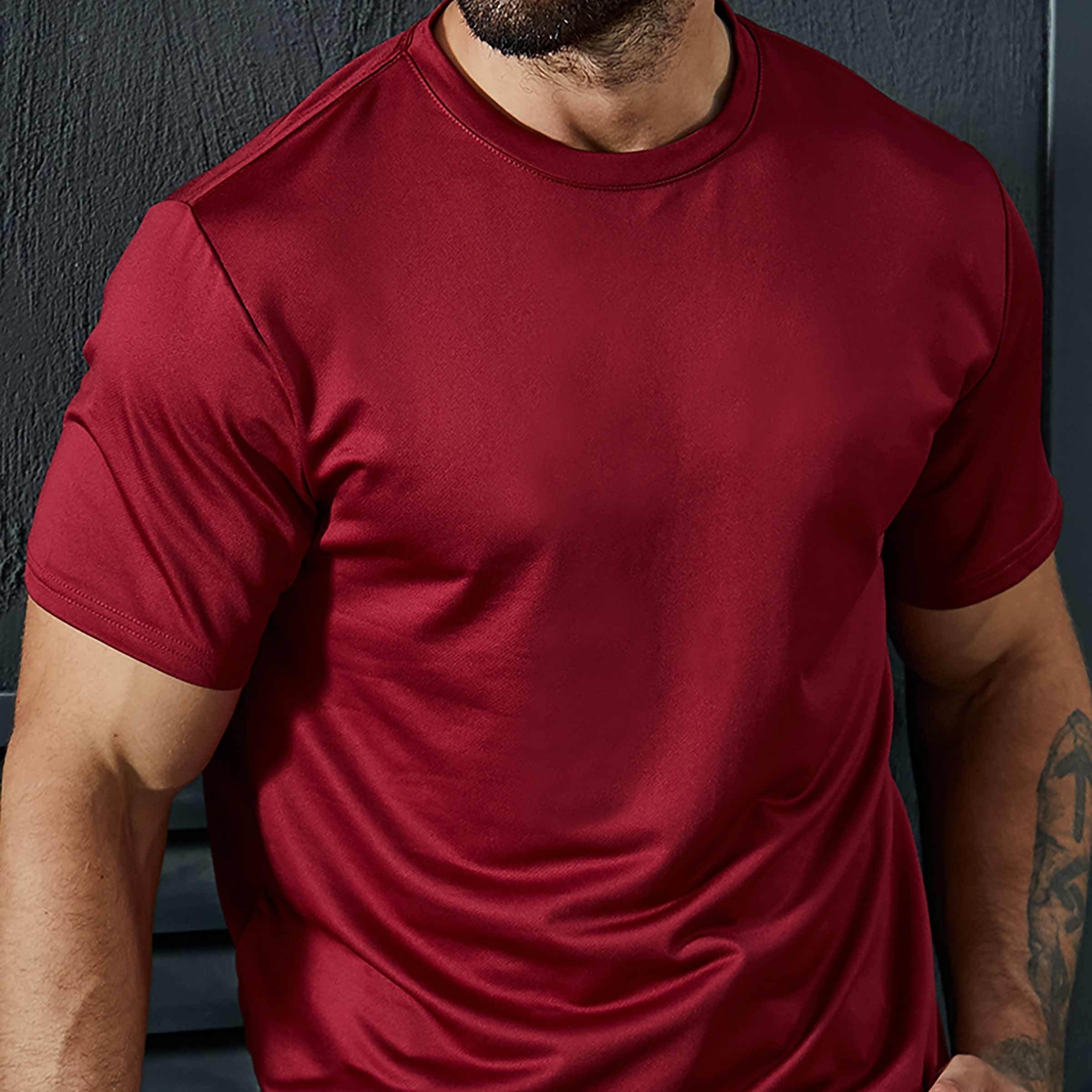 

Solid Color T Shirt, Tees For Men, Casual Short Sleeve T-shirt For Summer