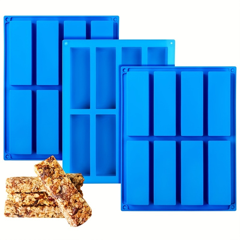 Rectangle Bars Silicone Mold Energy Bar Maker Pan For Caramel Bread Loaf  Muffin Brownie Cornbread Cheesecake Pudding Soap Tools