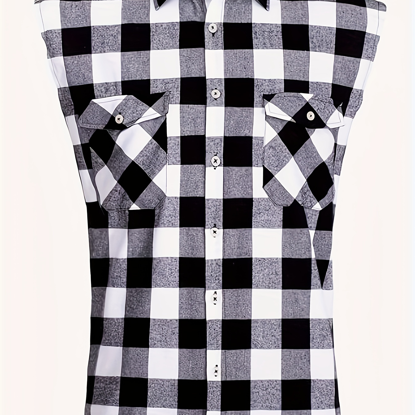 

Men's Sleeveless Plaid Shirt, Casual Style, Spring/fall Fashion, Classic Checked Pattern, Summer Wear, Button-up Collar