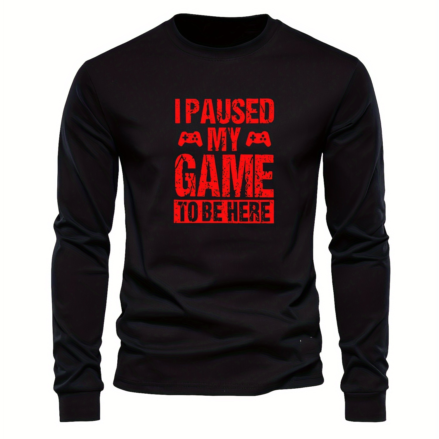 

T-Shirt manche longue imprimé Console de jeu rouge