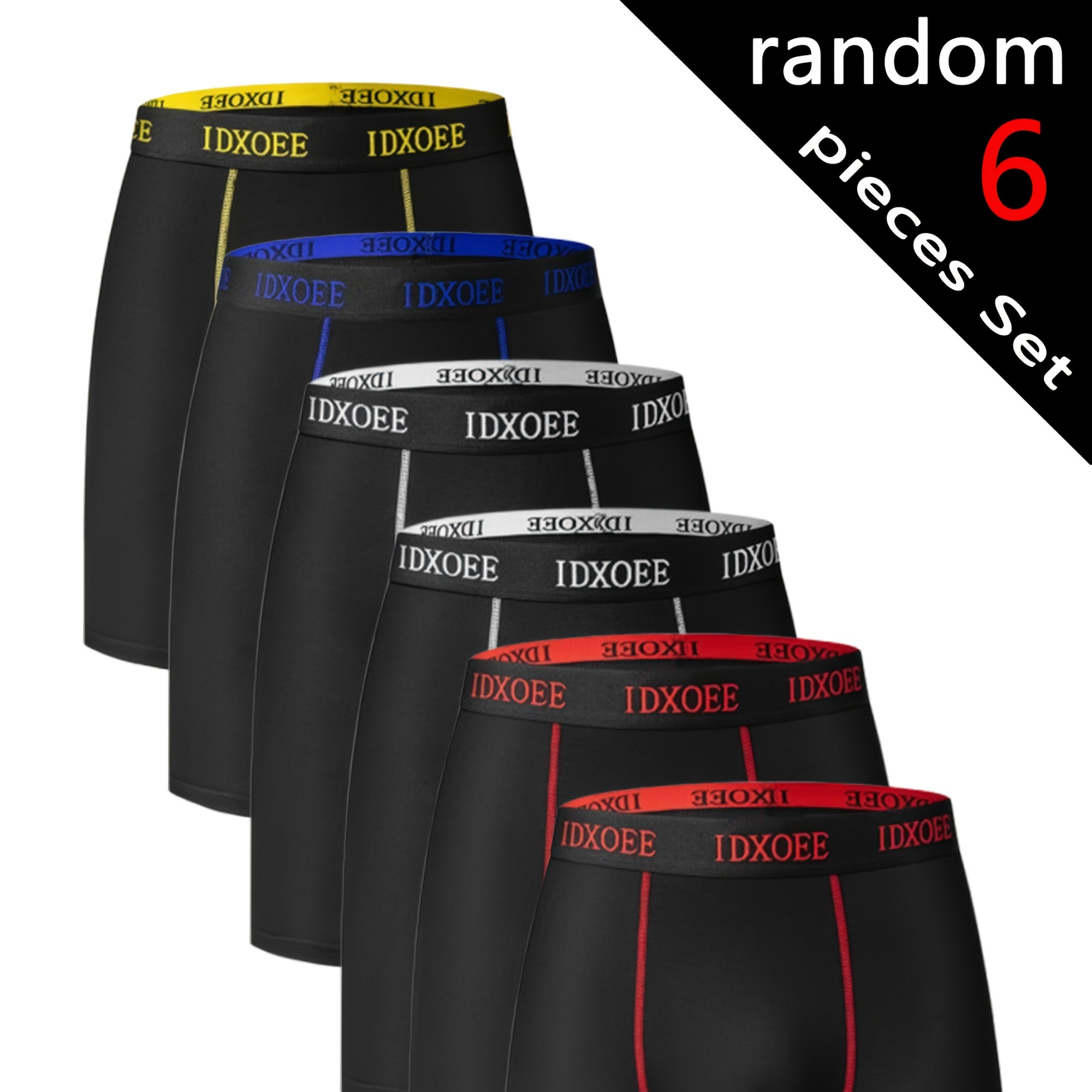 

6pcs Men's Underwear, Casual Boxer Briefs Shorts, Breathable Comfy Stretchy Boxer Trunks, Sports Shorts