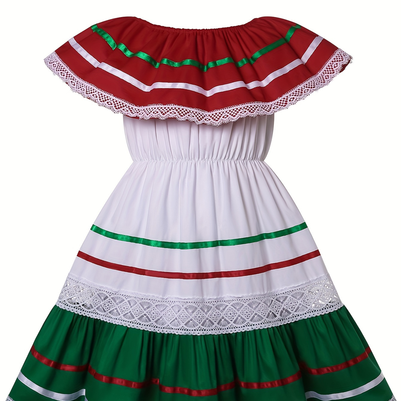 girl traditional mexican festival fancy dress newborn infant off the  shoulder lace clothing outfit | Free Shipping On Items Shipped From Temu |  Temu