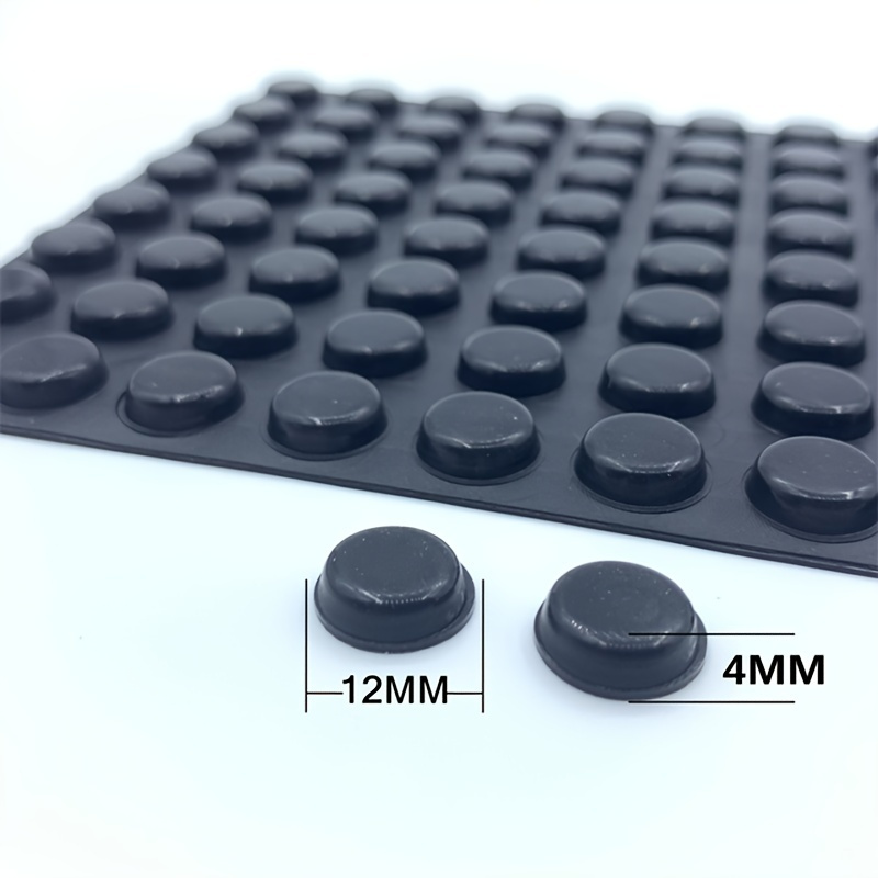 

64pcs Black Anti-collision Particle Silicone Furniture Pads Damper Buffer Cushion, Self Adhesive Anti-collision Buffer Protector Pads