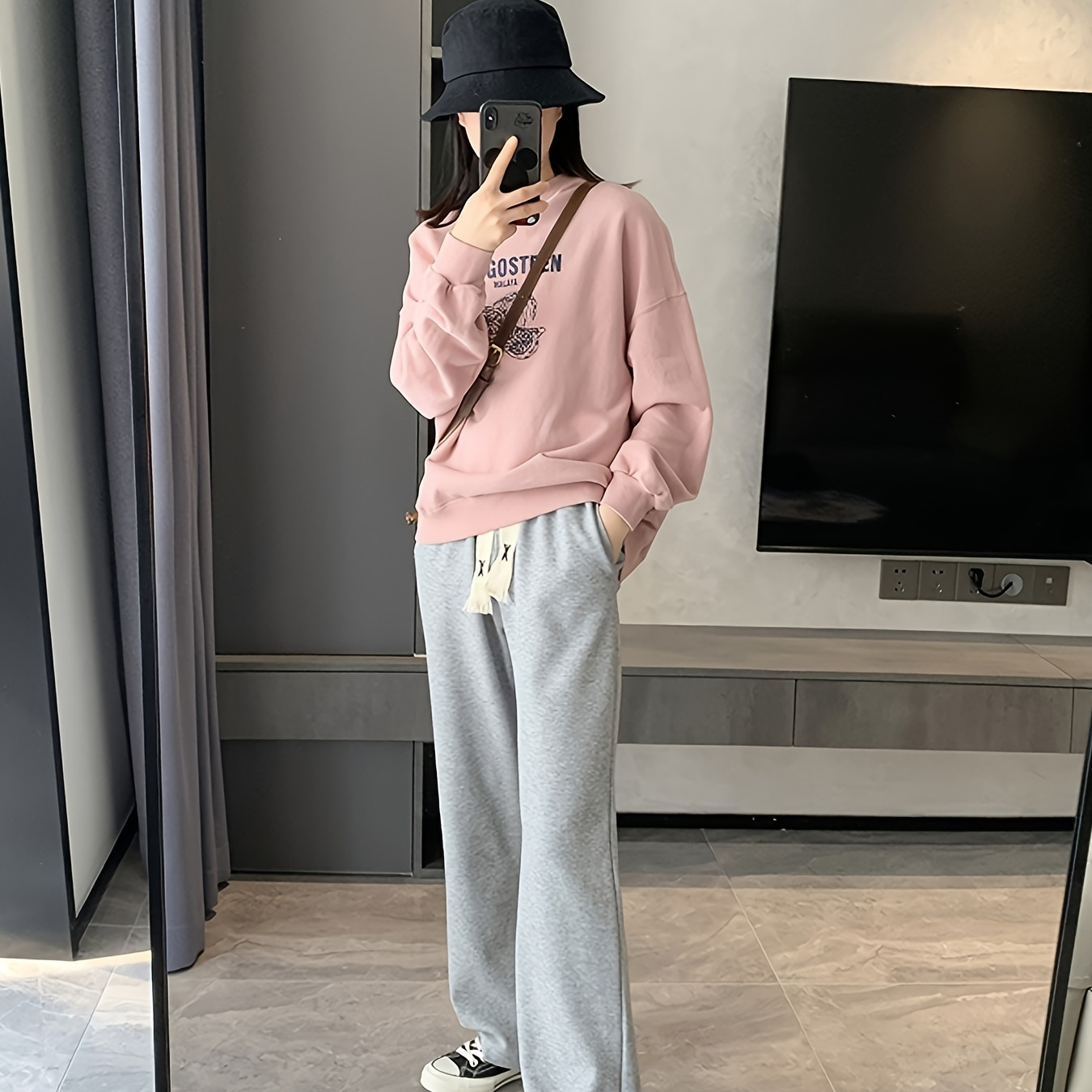 

's -fit Sweatshirt - , Long Pullover Letter For & Fall