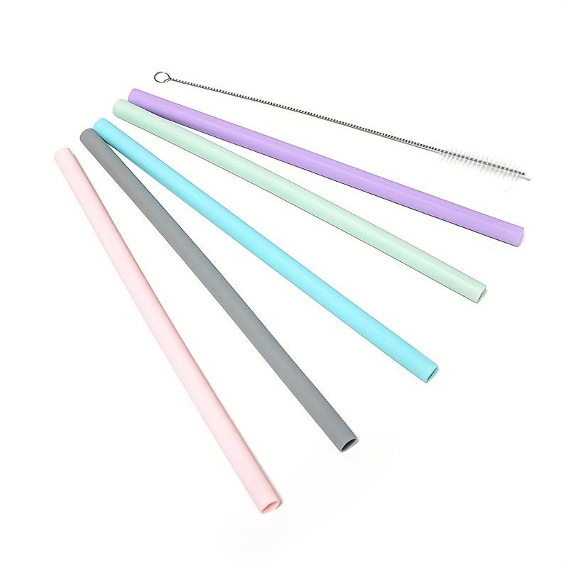 Reusable Silicone Straws Drinking Tubes Silicone Milk Tea - Temu