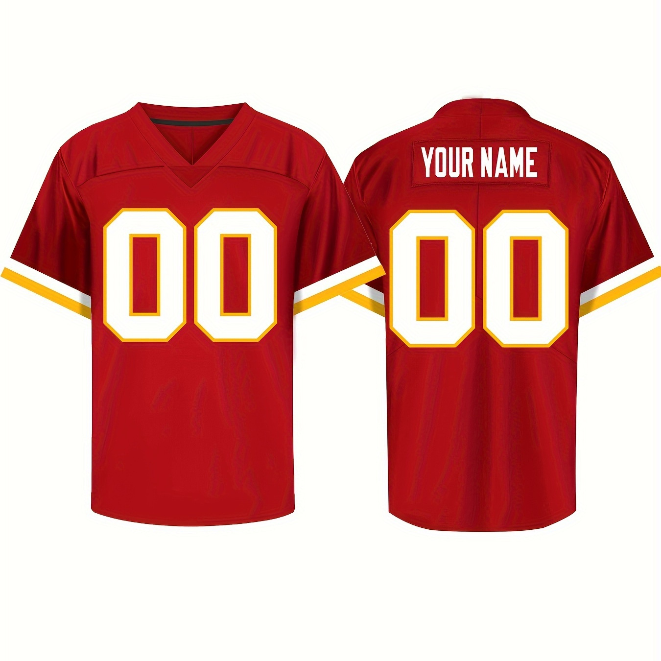 

Men's Football Jersey With Customized Name And Number Embroidery, Breathable Football Shirt For Summer Training & Competition