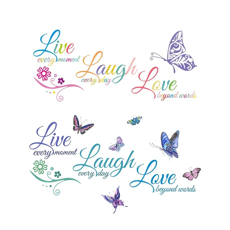 Bring Joy and Inspiration to Your Home with This Live Laugh Love Wall Sticker!