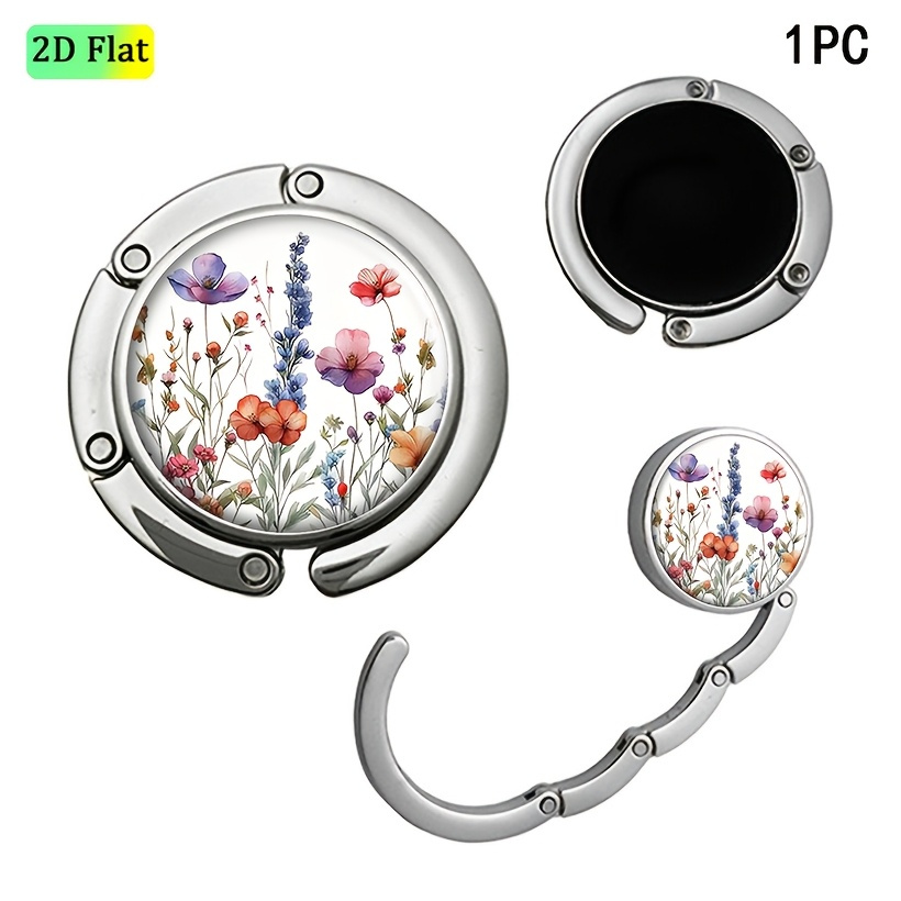 E-shop 2D Flacher Taschenhaken Tischhaken Faltbarer Handtaschenhalter Faltbare Deko Tischhaken Reise, Halloween, Weihnachten, Einzigartiges Geschenk,