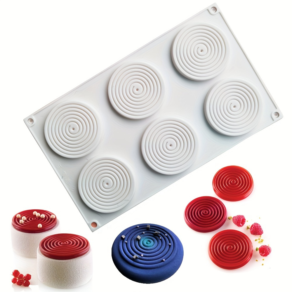 

1pc Spiral Silicone Cake Mold For Decorating And Baking - Perfect For Making Jelly, Mousse, And French Desserts