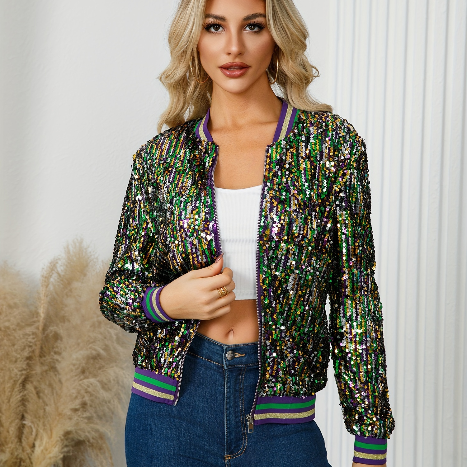 women's sequin vibrant multicolor glitter - Temu