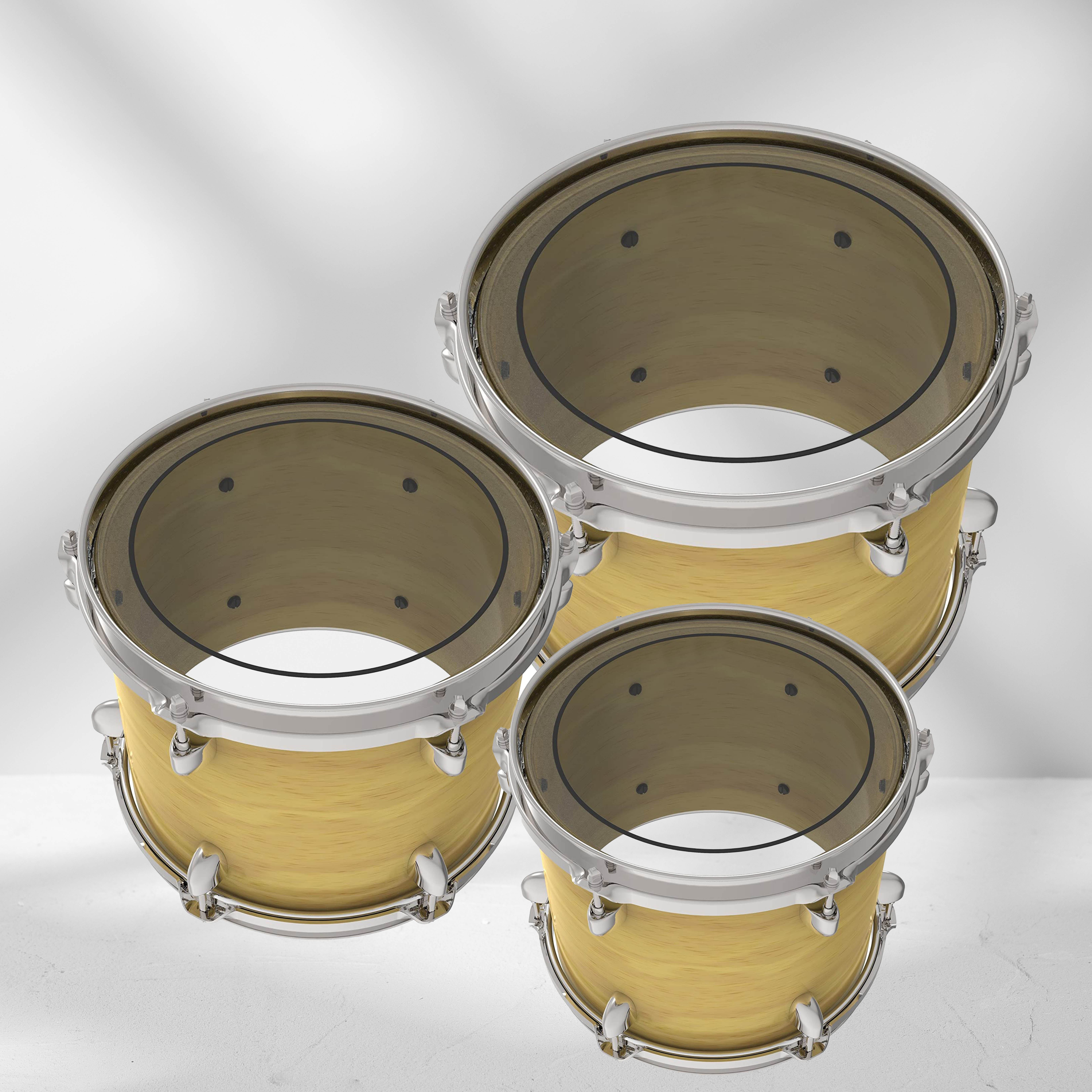 Sourdine de batterie et cymbale, 7 pièces, tampons d'entraînement  silencieux, ensemble Hi Hat, contrôle des tonalités