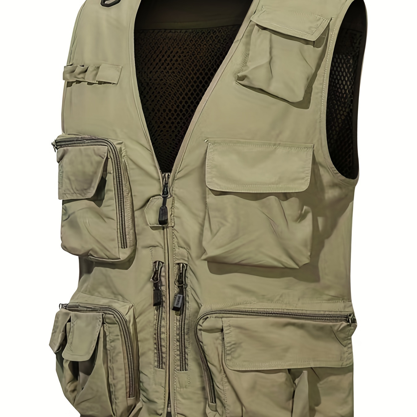 Mens Outdoor Fishing Vest Casual Work Mesh Vests Breathable - Temu