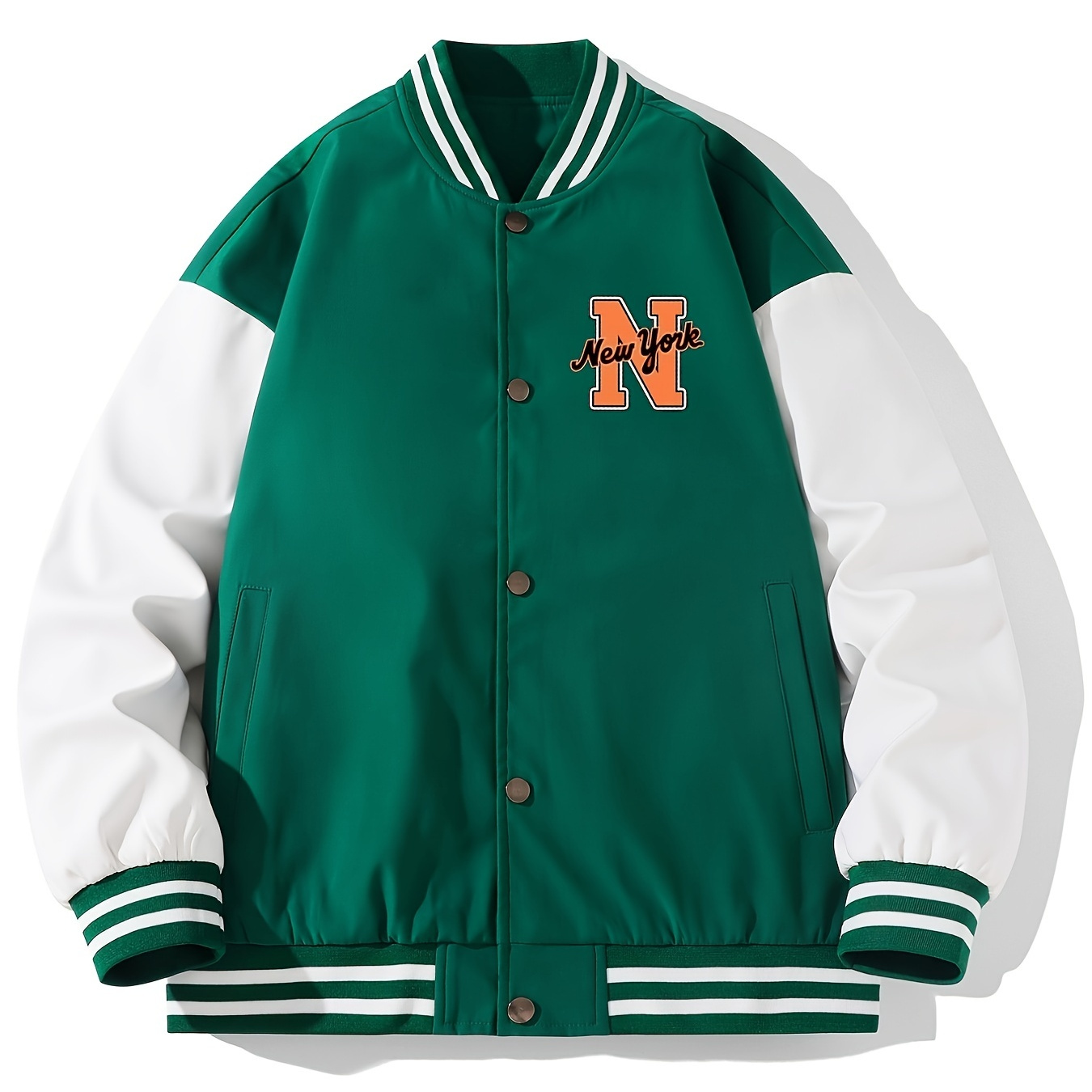 Men's College Varsity Jacket Baseball Vintage Leatherman Jacket Casual ...