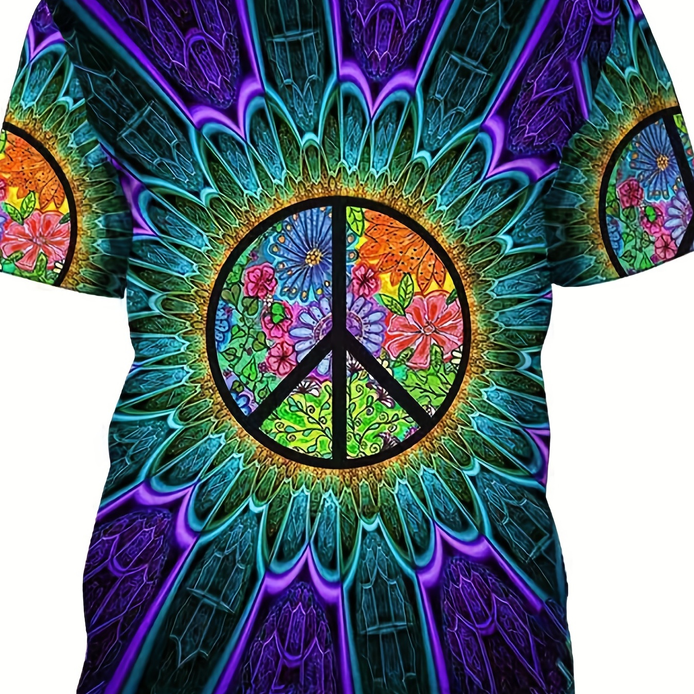 Men's Summer T-Shirt with Stretch Fabric and Eye-Catching Floral Print