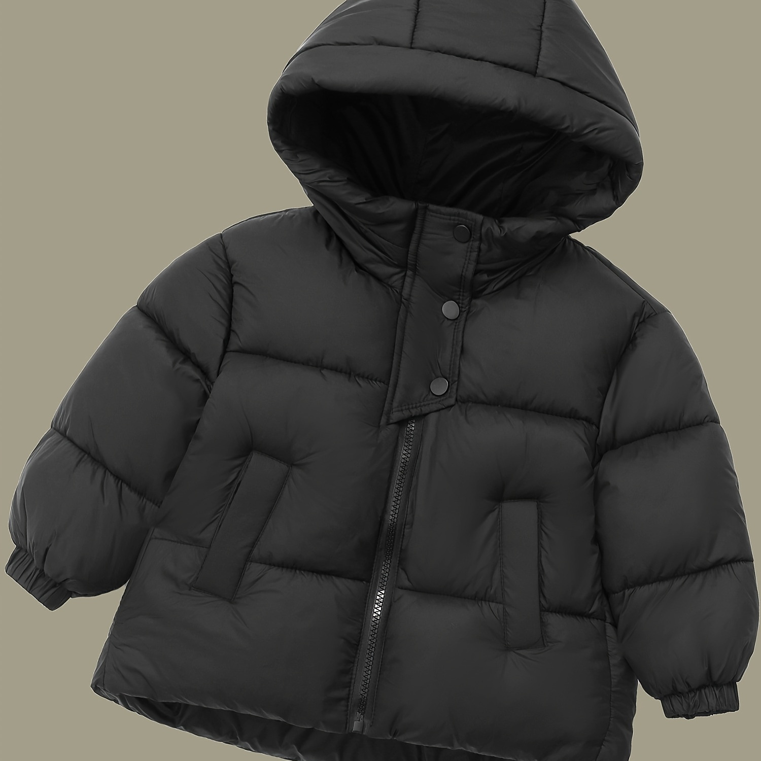 

Veste à Capuche Confortable pour Garçons - Vêtement Extérieur Épais et Chaud pour Jeunes, Style Décontracté avec Détail de Fermeture Éclair