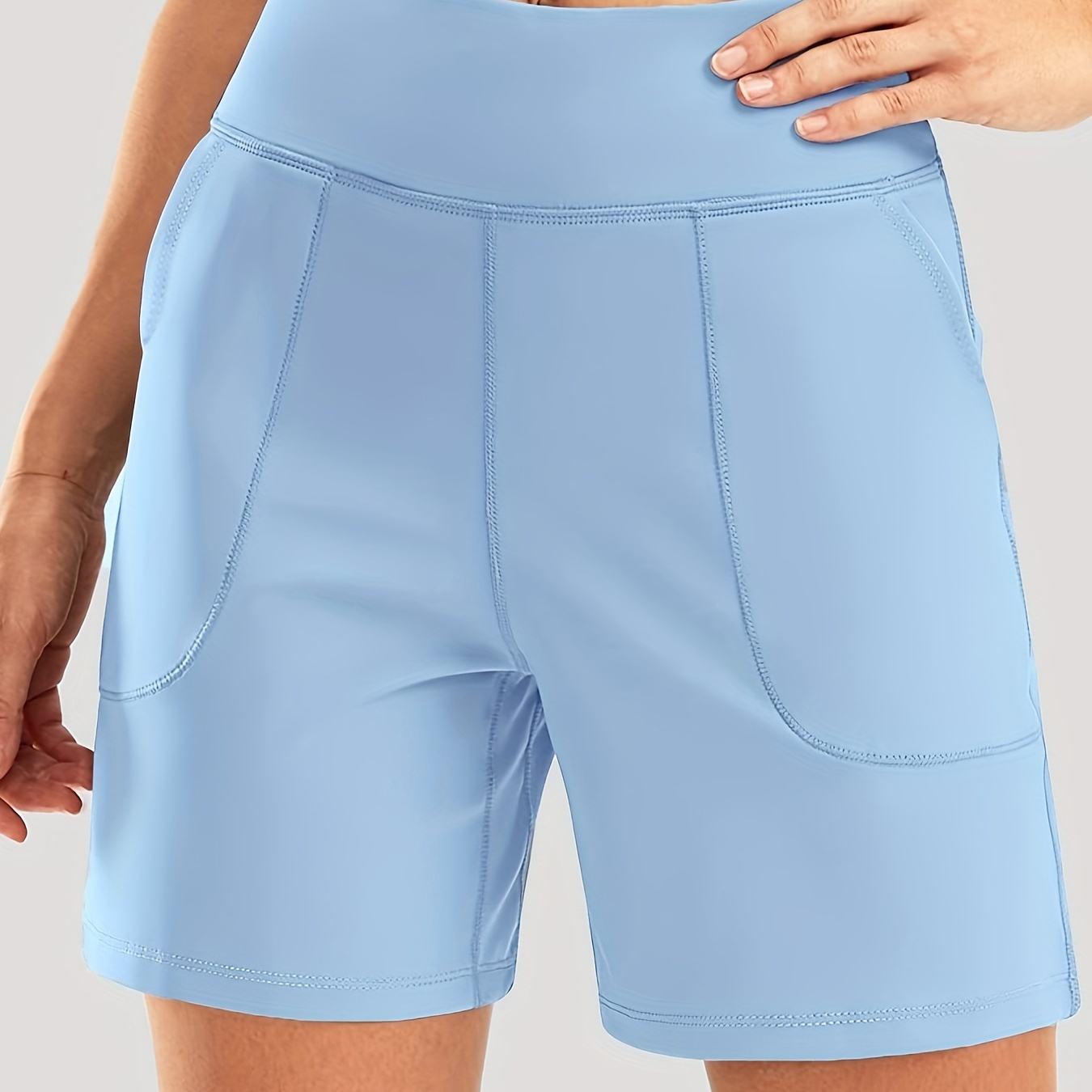 

Women's Quick-dry Athletic Shorts - Breathable, Loose Fit With Pockets, Nylon/spandex For Yoga & Sports