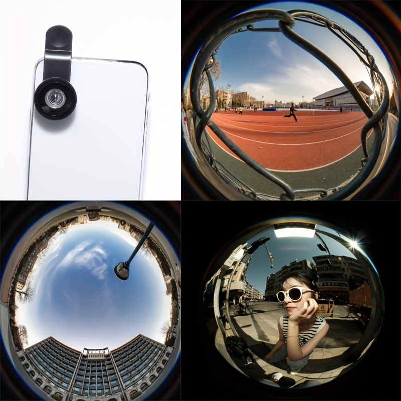 A Set of Fish Eye Magnifying Lenses for Mobile Phone - Macro Wide Angle Lenses with Clip and Storage Bag, Ideal for Travel and Photography, Personal Magic Device