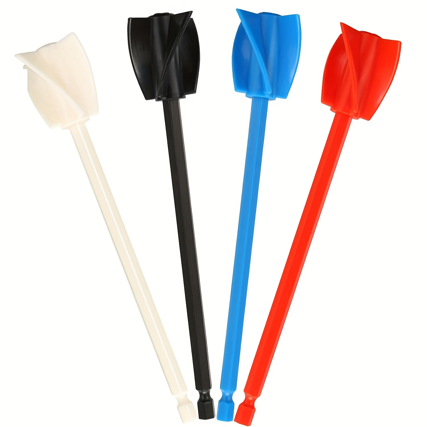 

4pcs Resin Mixer Paddles, Epoxy Mixer Attachment Reusable Paint Stirrer Drill Attachment Multipurpose Mixer Paddle For Powerful Mixing Resin Paint Pigment And Reduce Bubbles For Thick Liquid Mixing