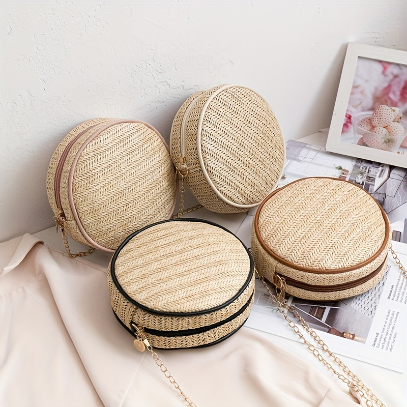 Handwoven Tan Rattan Envelope Clutch Bag from Bali, 'Casual Afternoon