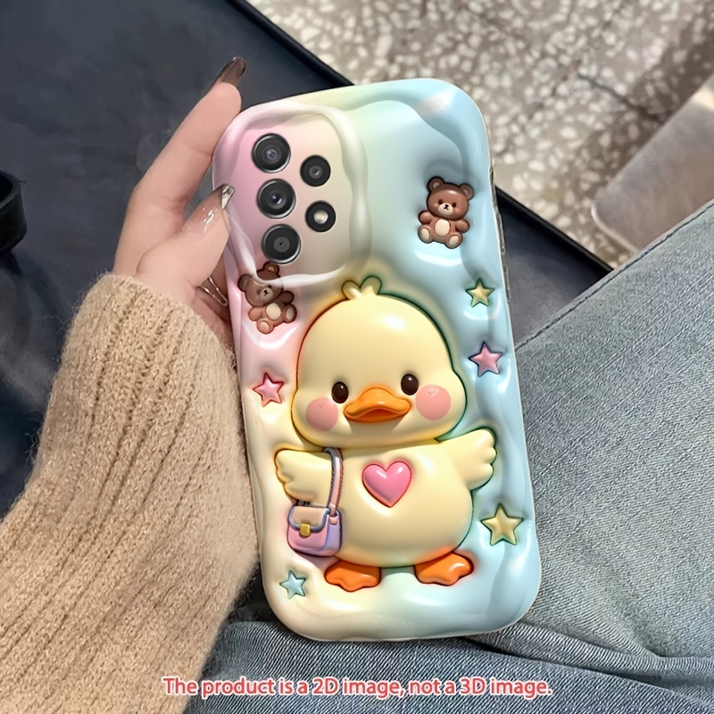 TEMU Phone Case: 2d Flat Cute Cartoon Print Soft Protective Phone Case For For Galaxy A73 A72 A71a57 A56 A55 A54 A53 A52 A51 A50 A37 A36 A35 A34 A33