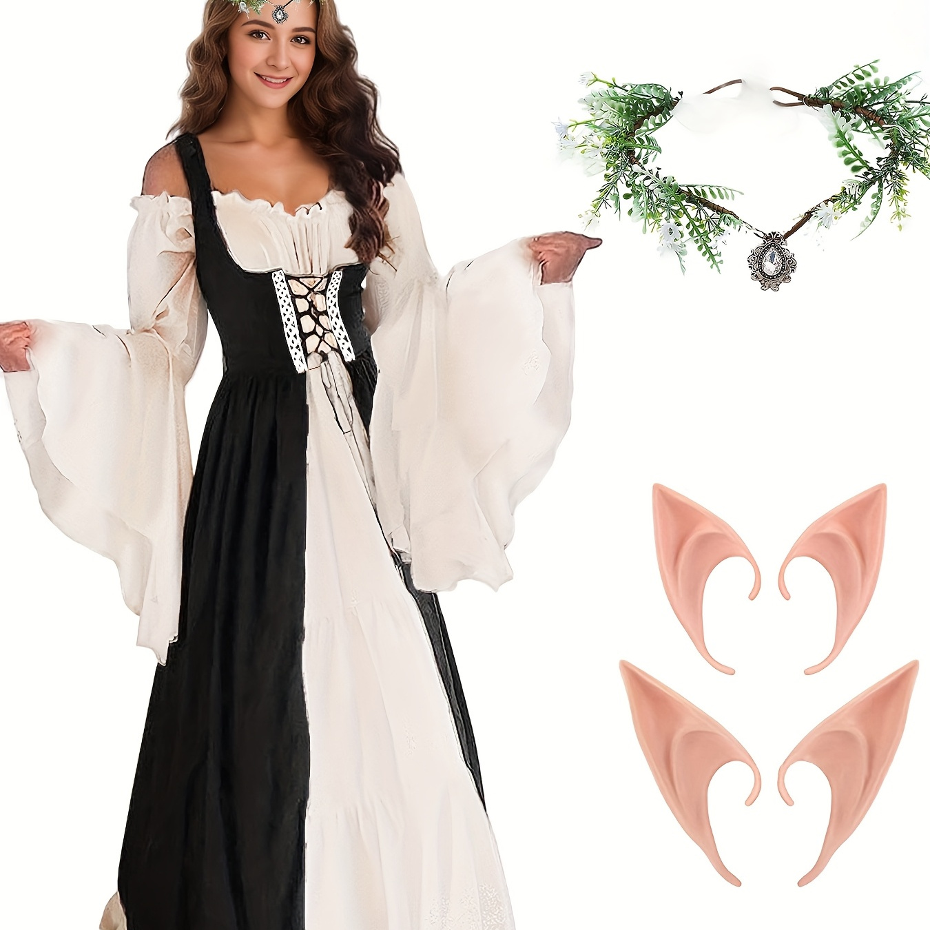 adult queen renaissance fair dress temu Viking Hooded Cloak & Cape - Medieval Costume Accessory with Realistic Hood, Unisex Viking Attire for Role Play, Renaissance * Halloween, Viking Reenactment (Not Wearable Suit) Vintage European * Queen Costume