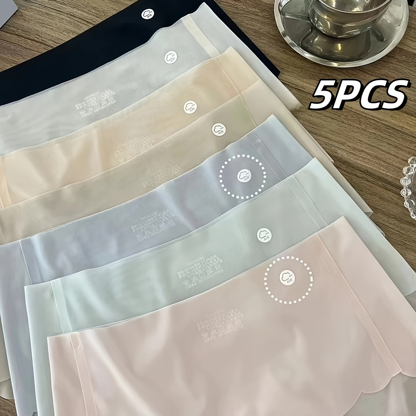 

5pcs Solid Quick Drying Briefs, Simple Comfy Breathable Stretchy Intimates Panties, Women's Lingerie & Underwear