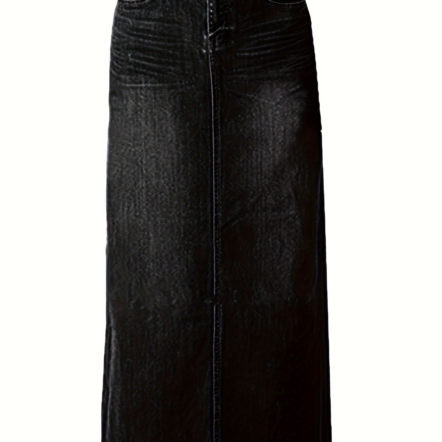 

Womens Long Denim Skirt Casual A-line Stretch Jean Skirt For Women