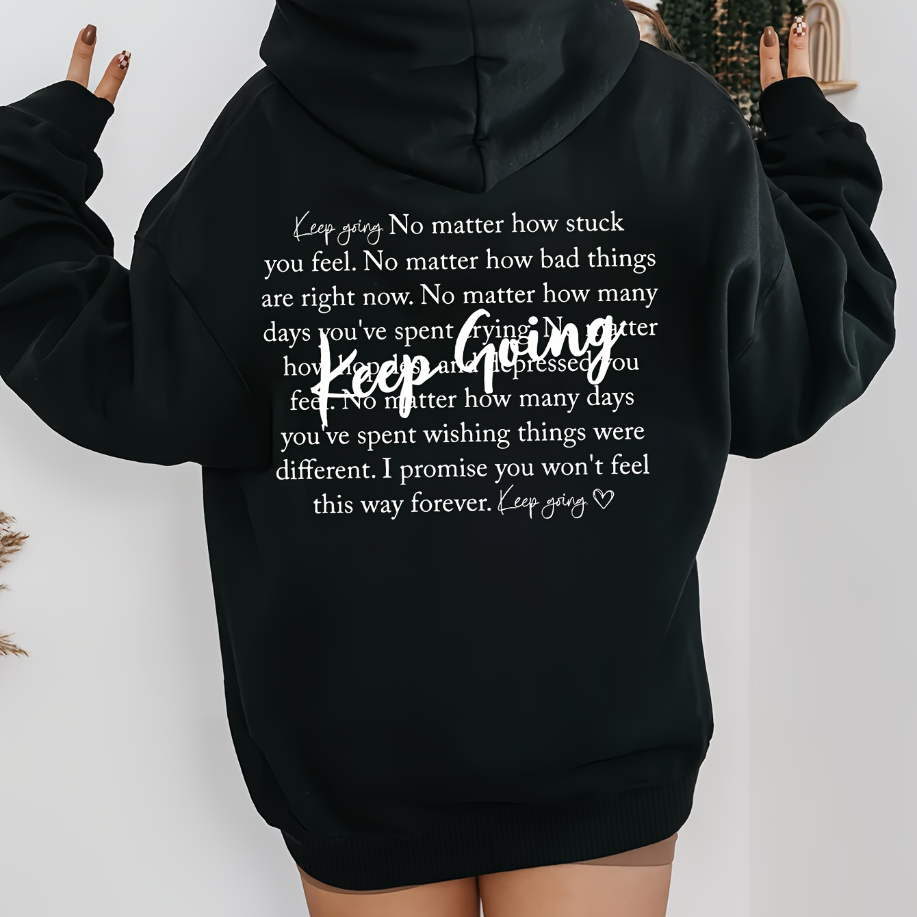 

Women' Casual Creative Letter Print Sports Hoodie