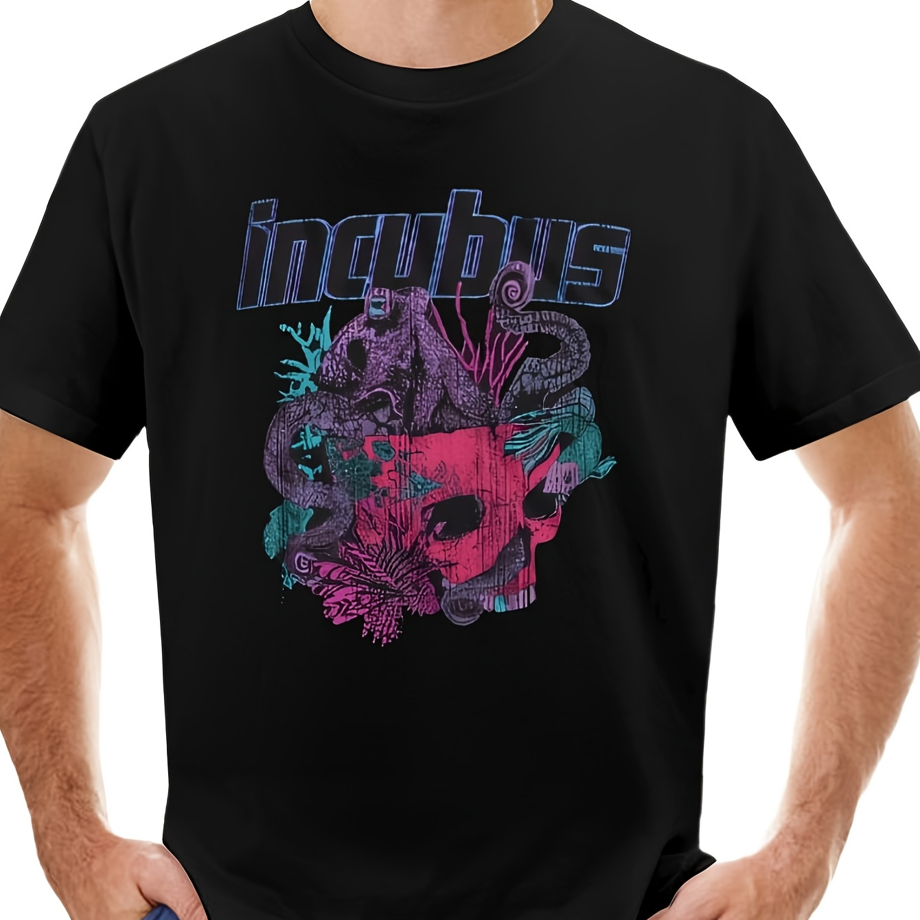 

Band Octopus Skull Adult Short Sleeve T Shirt Graphic Tees