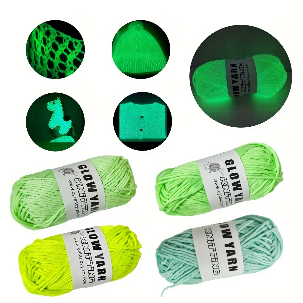 1pc White Glow-in-the-dark Yarn Glow-in-the-dark Hand Knitting